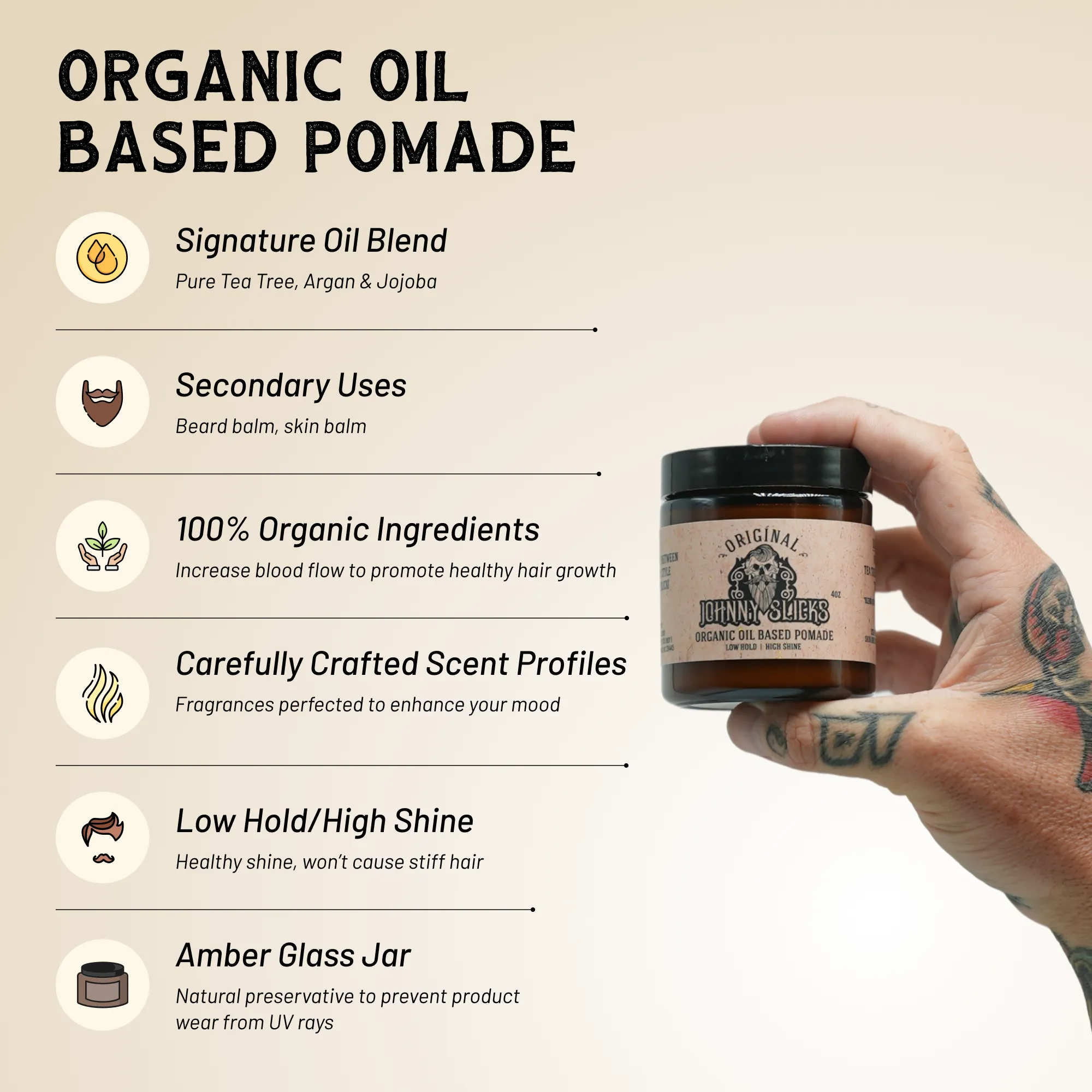 Organic Oil Based Pomade - Image 4