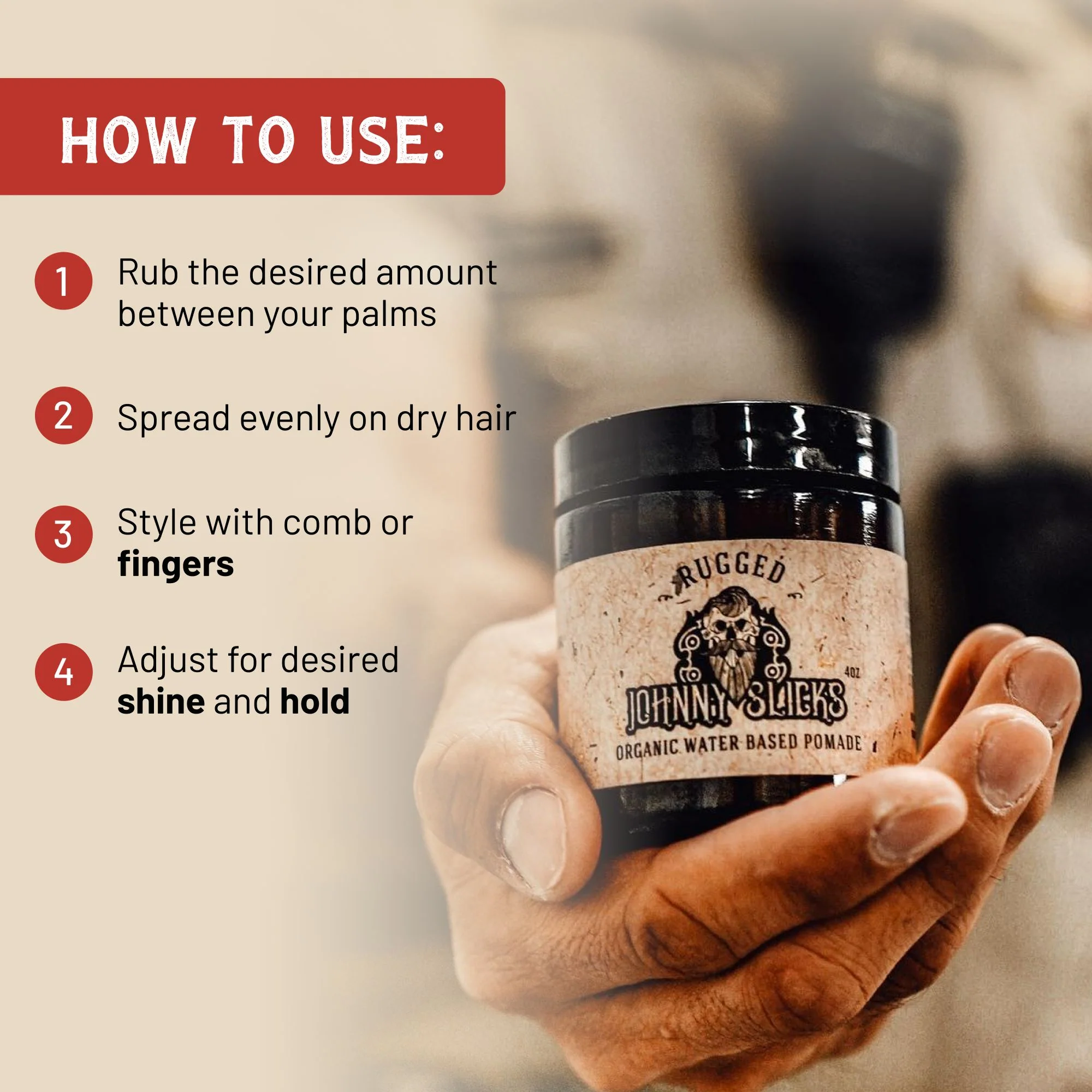 Organic Water Based Pomade - Image 5